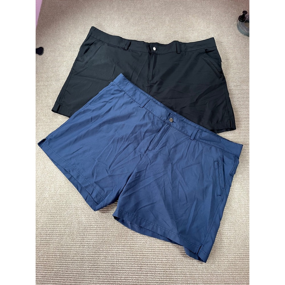 Magellan Outdoors Classic Fit Women 3X Black & Blue Hiking Fishing Shorts 2 PAIR
